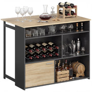 Tavolo da cucina allungabile con ripiano e scomparti ¨C Zephmum ¨C Nero 116x79.6x90.5cm
