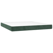 Materasso a Molle Insacchettate Rigidit¨¤ Media Verde Scuro 180x200x20 cm in Velluto