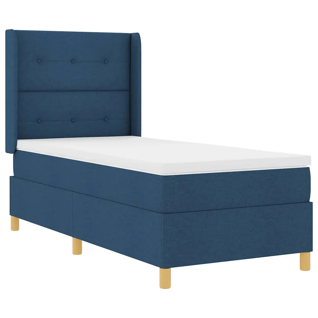 Letto a molle con strisce LED Blu 90 x 200 cm Tessuto 3343678
