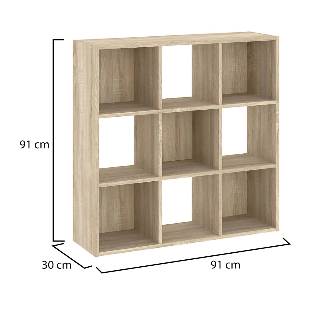 Biblioteca Liga, Libreria 6 Ripiani, 91x30x91h cm Marrone Rovere