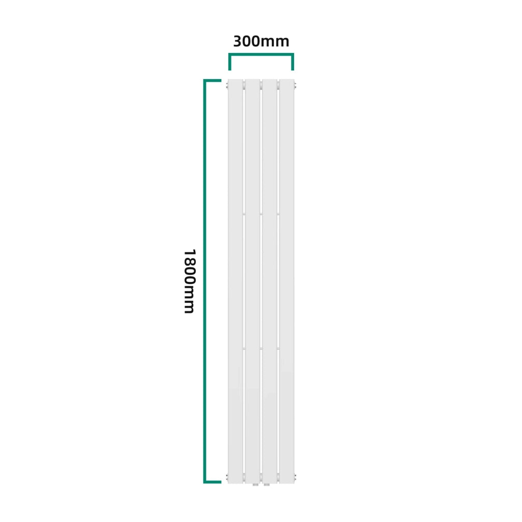 Radiatore a pannello piatto 598 watt acciaio 180 x 30 cm bianco 03_0010454