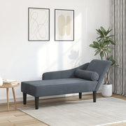 Chaise Longue con Cuscini Grigio Scuro in Velluto 4007589