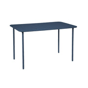 Tavolo da giardino bistrot in acciaio, 4 posti, 120cm, blu navy