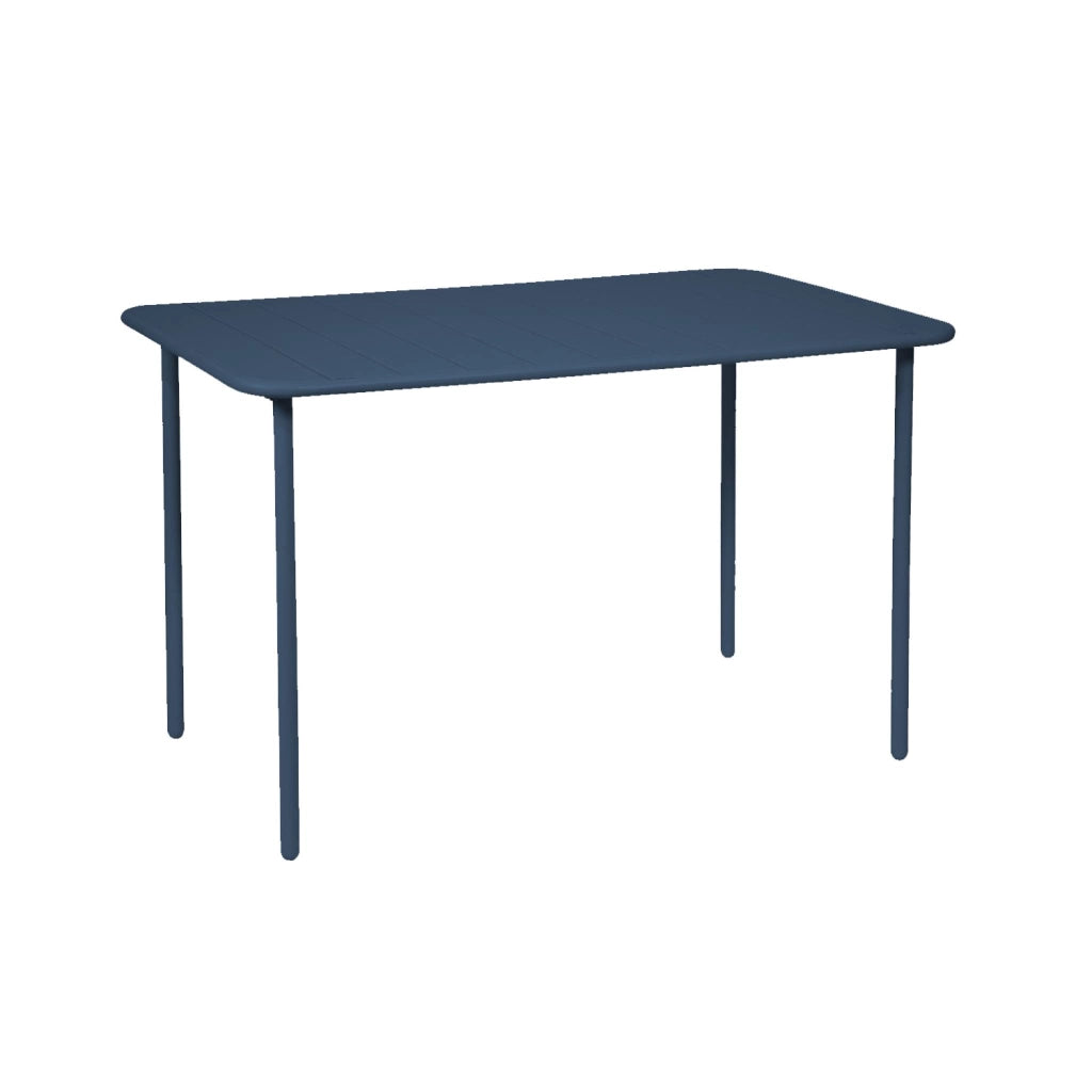 Tavolo da giardino bistrot in acciaio, 4 posti, 120cm, blu navy