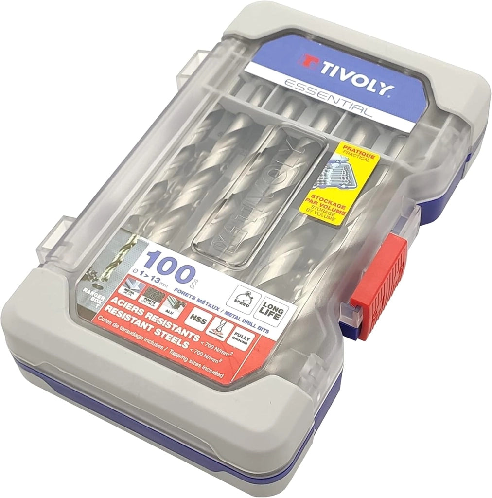 11452070003 Ranger 100-Piece Drill Bits 14520 Metal HSS Case