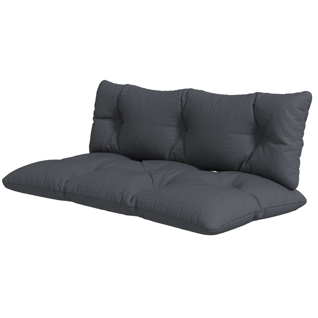 Set Cuscini da Giardino ¨C zephmum ¨C Poliestere Grigio Carbone