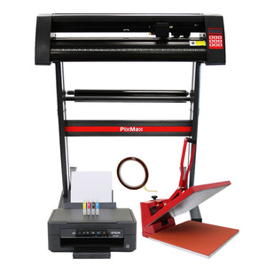 Bundle creativo PixMax: pressa 50x50cm, plotter vinile 720mm, stampante Epson