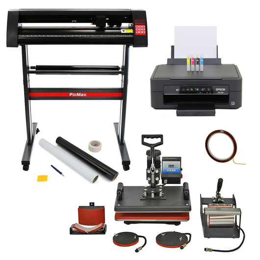 Bundle creativo PixMax con pressa a caldo 5 in 1 e plotter vinile 720mm