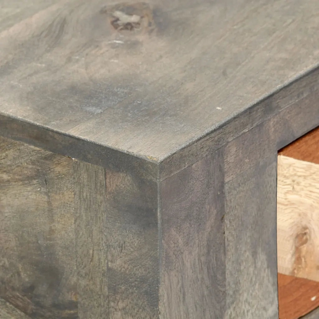 Tavolo Consolle Grigio 86x30x76 cm in Legno Massello di Mango cod mxl 24901