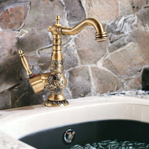 Miscelatore vintage da lavabo artistico