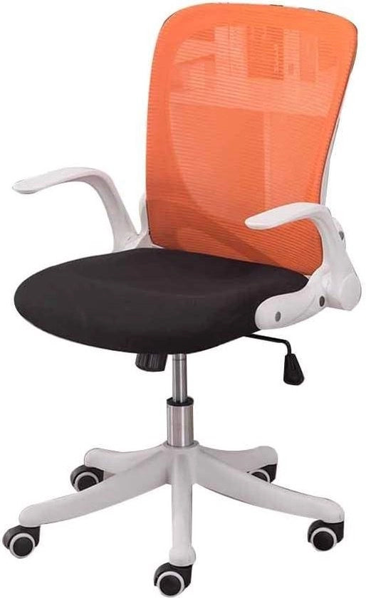 Sedia Ergonomica per Ufficio con Cuscino di Tessuto Respirante Schiena Media Sedia da Ufficio Esecutiva con Schienale Pieghevole e Bracciali Pieghevoli.