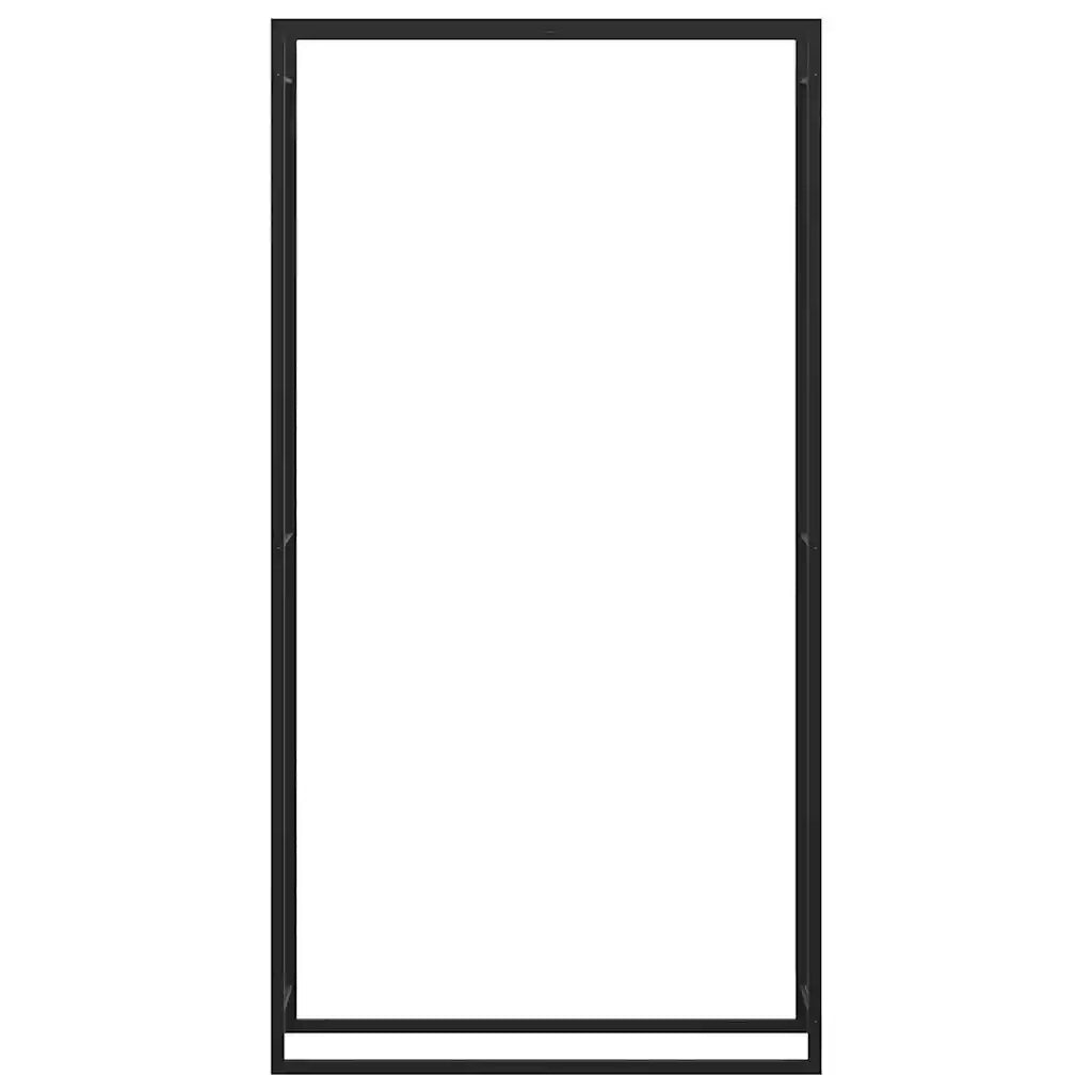 Portalegna Nero Opaco 110x28x214 cm in Acciaio cod mxl 66901
