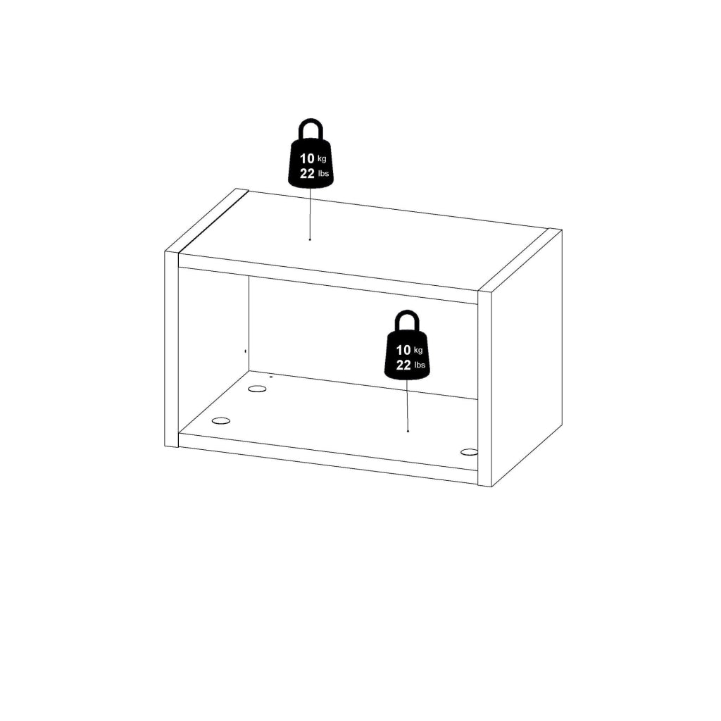 Mensola Wilfred, Scaffale, Ripiano a muro, Scaffalatura multiuso, 44x25 h26 cm, Noce