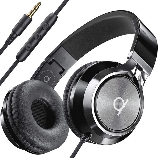 Cuffia On-Ear Op-Pieghevole con Isolamento Acustico, Microfono e Regolazione del Volume, Stereo per Computer, Laptop e Smartphone