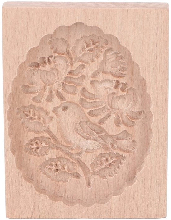 Fornello per biscotti in legno con disegno animale - forma biscotto - forma a spicchi - facile da disfare - legno di betulla - superficie liscia