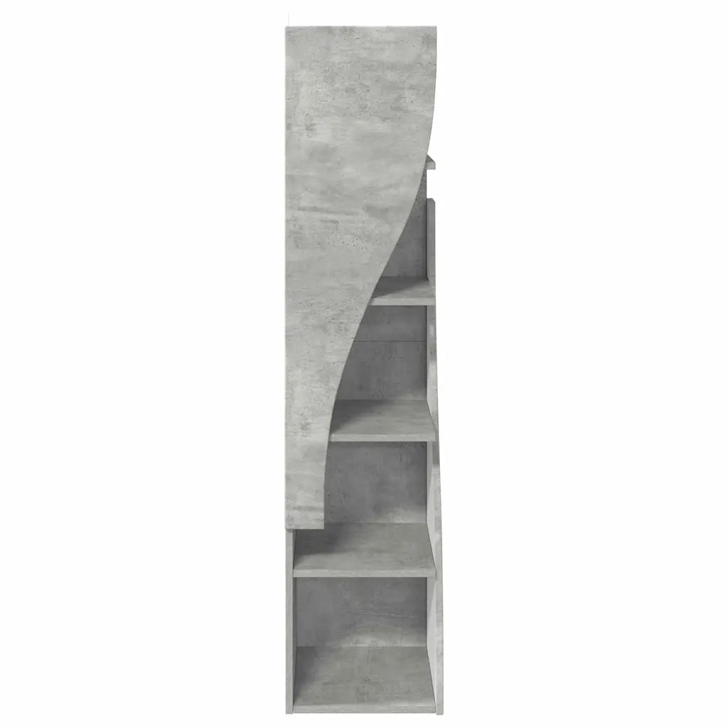 Mobile angolare Grigio cemento 32x32x140cm Legno multistrato 889878