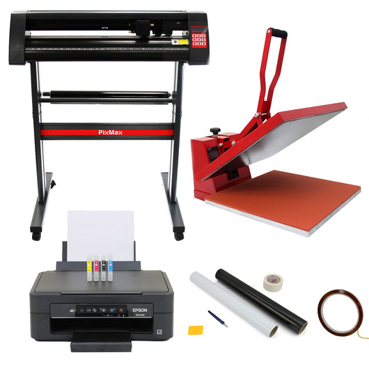 Bundle creativo PixMax: pressa 50x50cm, plotter vinile 720mm, stampante Epson