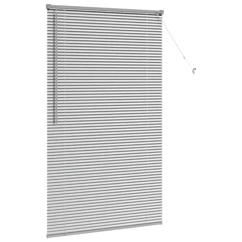 vidaXL Tenda per Finestra con tende Manuale Argento Alluminio