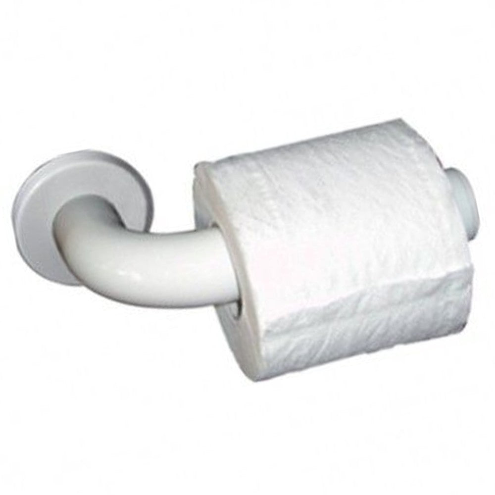 Portarotolo singolo in alluminio bianco