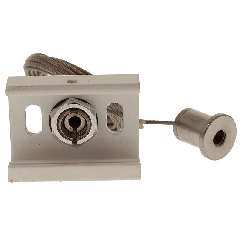 Sistema Illuminazione Binario Trifase Bianco, Binario Connettori Giunti Accessori (Kit Cavo Sospensione)