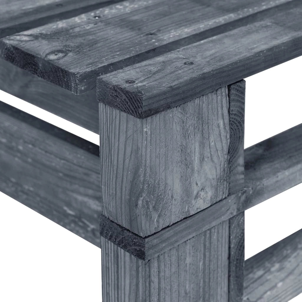 Panca da giardino mobili da esterno per patio terrazza pallet da giardino legno grigio 02_0011836