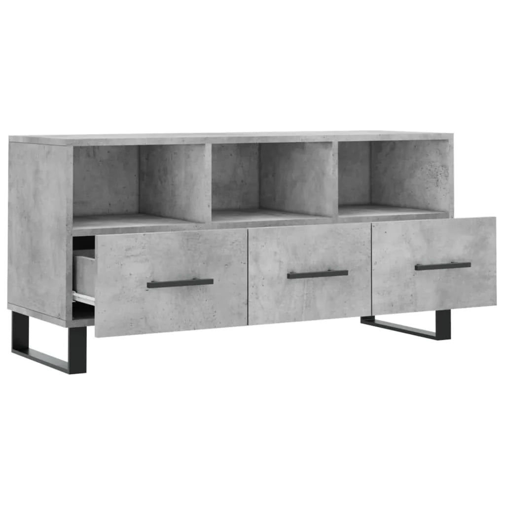 Mobile TV multimediale mensola TV credenza TV sala da pranzo soggiorno camera da letto 102 x 36 x 50 cm legno ingegnerizzato grigio 02_0025599