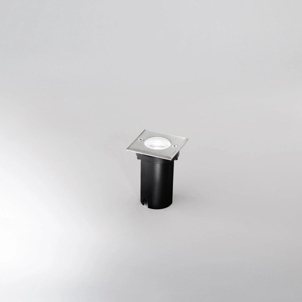 FARO A INCASSO CALPESTABILE LED WALK ACCIAIO QUADRATO 3W 345LM 3000K IP67 7X7X6,6CM