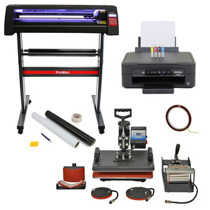 Bundle creativo PixMax 5 in 1 pressa a caldo, plotter vinile 720mm, stampante