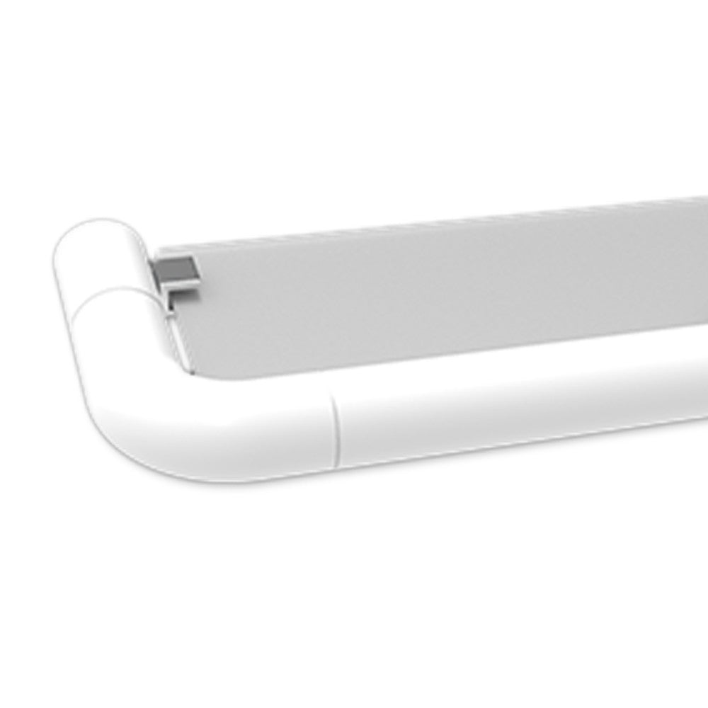 Mensola con porta bicchiere in alluminio bianco