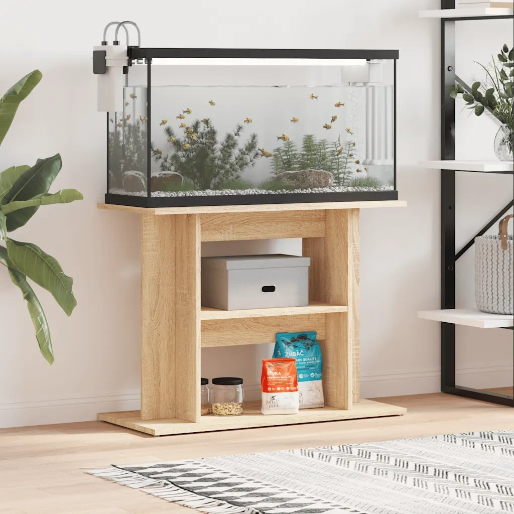 Supporto Acquario 80x35x60cm in Legno Multistrato Rovere Sonoma CFW2617222