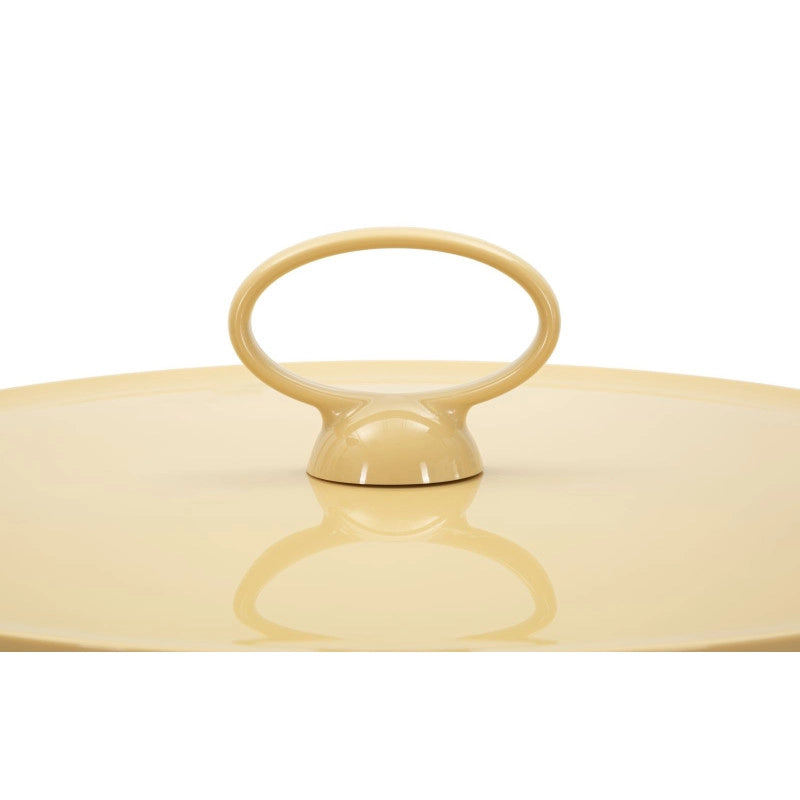 Tavolinetto Porta Giornali Iris Crema cm ø 44x43