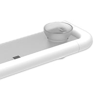 Mensola con porta bicchiere in alluminio bianco