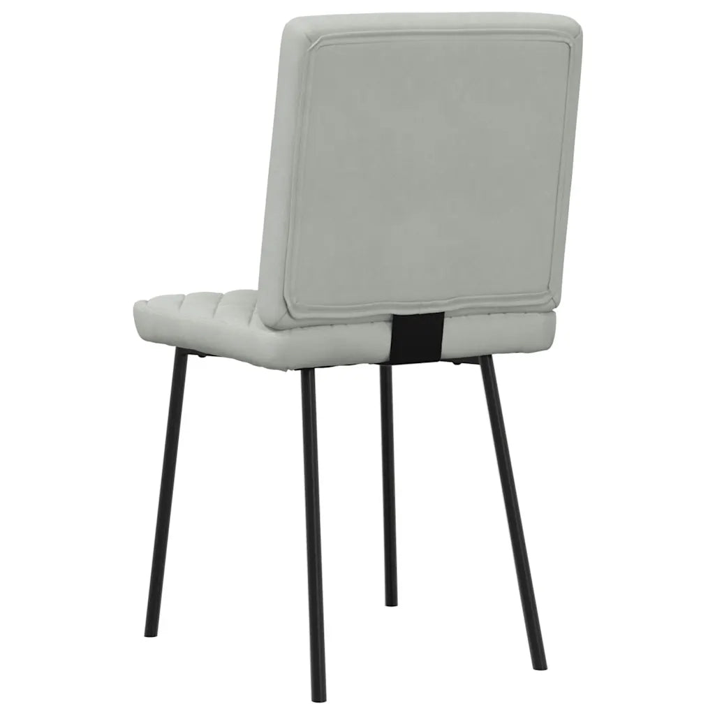 vidaXL Sedie da Pranzo 2 pz Grigio Chiaro in Velluto