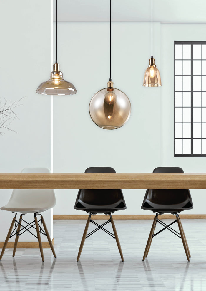 Lampada a Sospensione da Interno a LED in Metallo Ottone