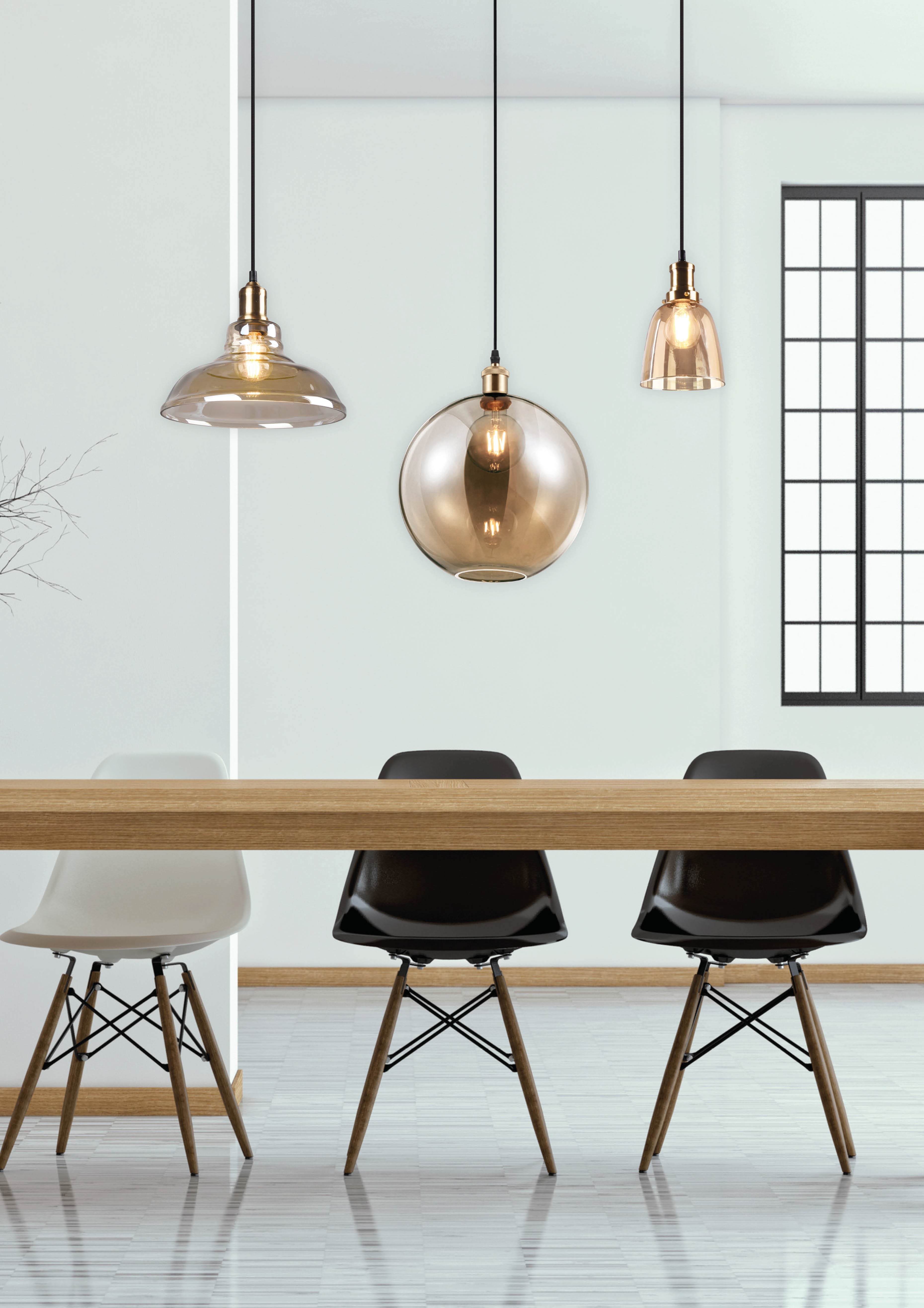 Lampada a Sospensione da Interno a LED in Metallo Ottone