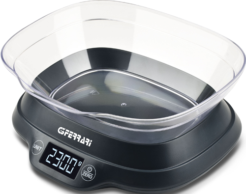 Bilancia per alimenti elettronica ferrari ginny 1gr/5kg ciotola nero
