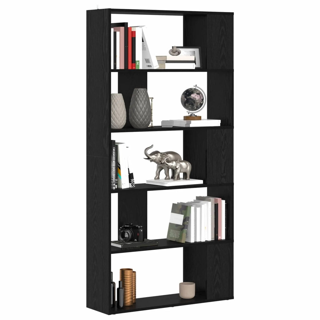 Armadio per Libri Rovere Nero 80 x 24 x 159 cm 8003712