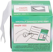 Pacchetto da 220 pezzi di tessuto per la pulizia delle fibre ottiche e delle macchine - Pulizia per fibre ottiche senza pelucchi - Utilizzo in acqua e asciutto - Tessuto per pulizia delle fibre ottiche nude - Pulizia superficiale - SMT 2x4.25