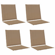Cuscini per Seduta e Schienale 4 pz | Cuscini per sedie Tortora 47 x 45 x 2 cm