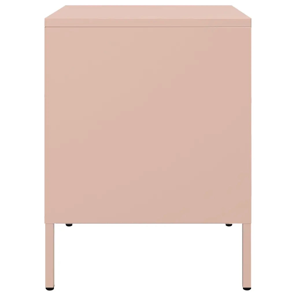 vidaXL Comodini 2 pz Rosa 36x39x50,5 cm in Acciaio