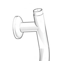 Curva raccordo verticale di 18 cm in acciaio rivestito in nylon bianco