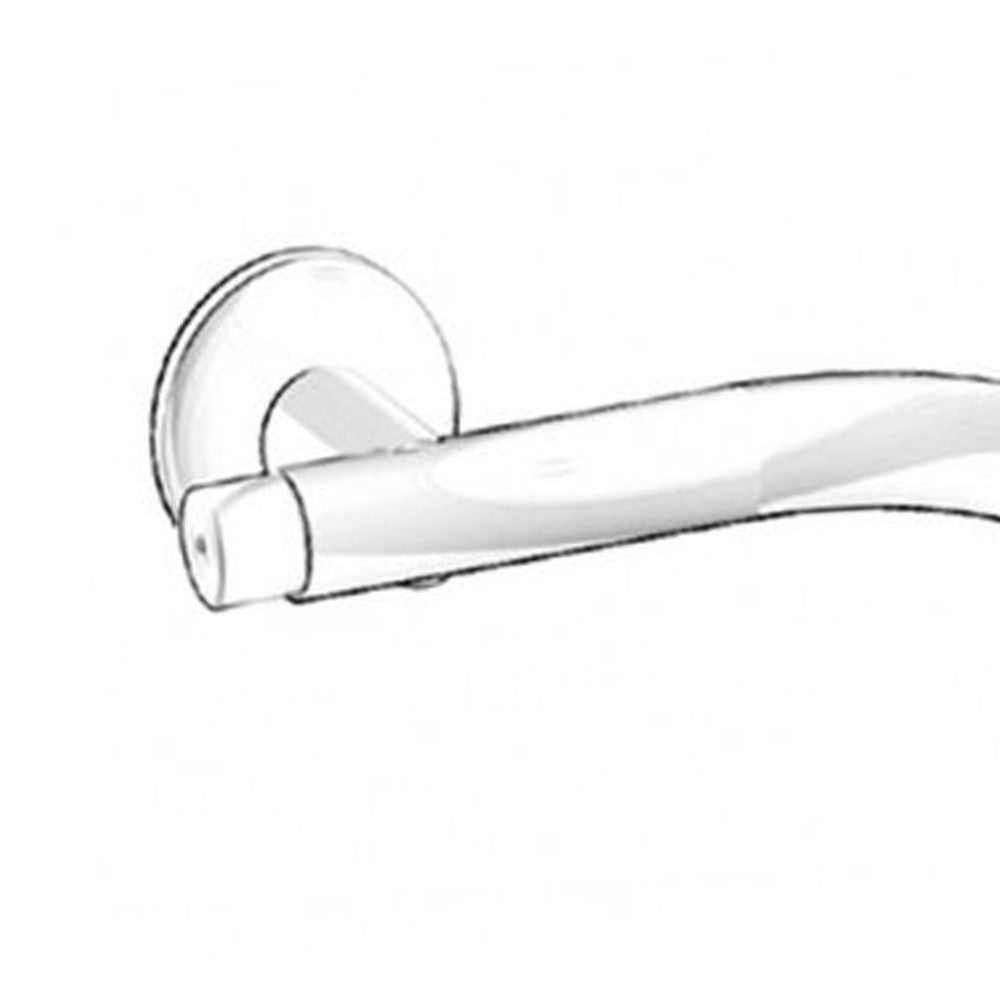 Curva raccordo orizzontale in acciaio rivestito in nylon bianco