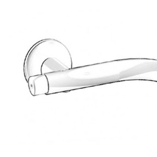 Curva raccordo orizzontale in acciaio rivestito in nylon bianco