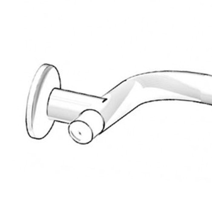 Curva raccordo orizzontale in acciaio rivestito in nylon bianco