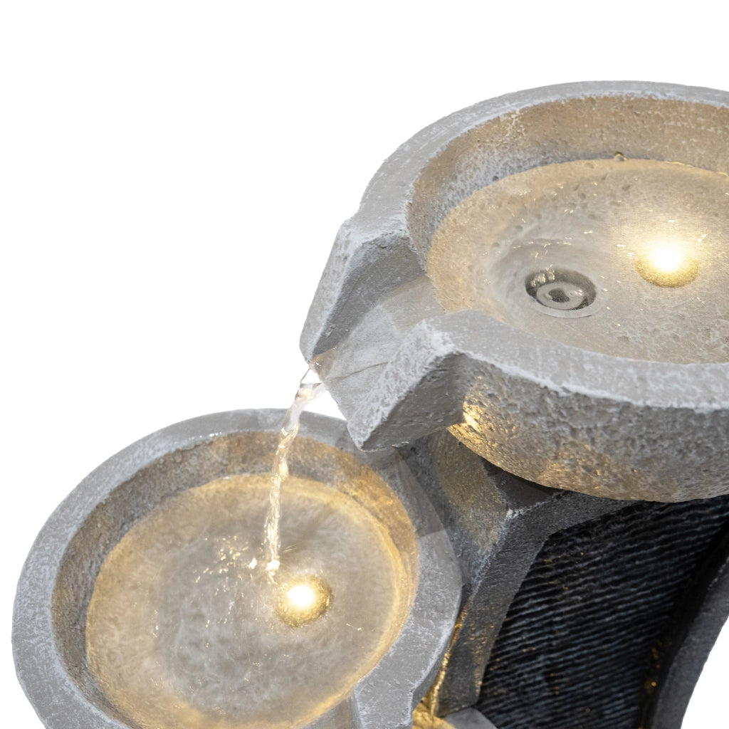 Fontana da Giardino Elettrica con LED e Cascata – Sleek Streams