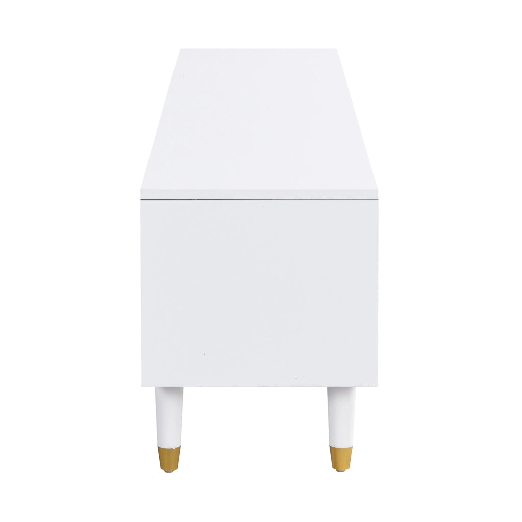 Mobile TV moderno bianco 178 cm con 4 cassetti e passacavi; in MDF
