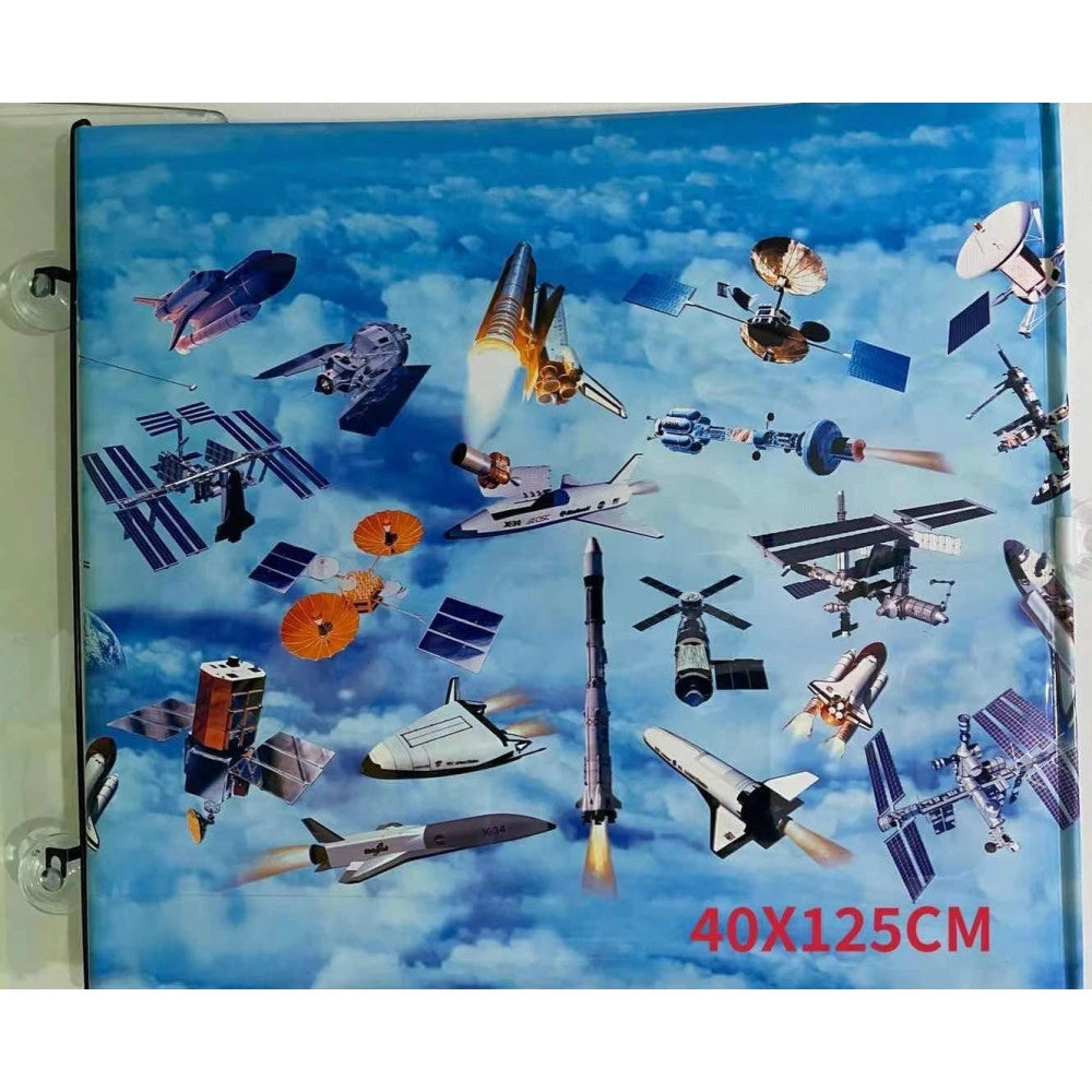 Trade Shop - Tendina Parasole A Rullo 40 X 125 Cm Tema Spazio Per Auto Finestrini Parabrezza -