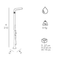 Doccia Tradizionale In Polietilene Funny Yang Con Doccetta E Miscelatore Colore Antracite Cv-T245/7016