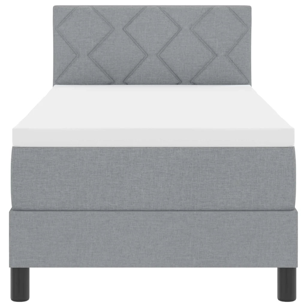 Letto a molle con testiera Grigio chiaro 80 x 200 cm Tessuto 3338720