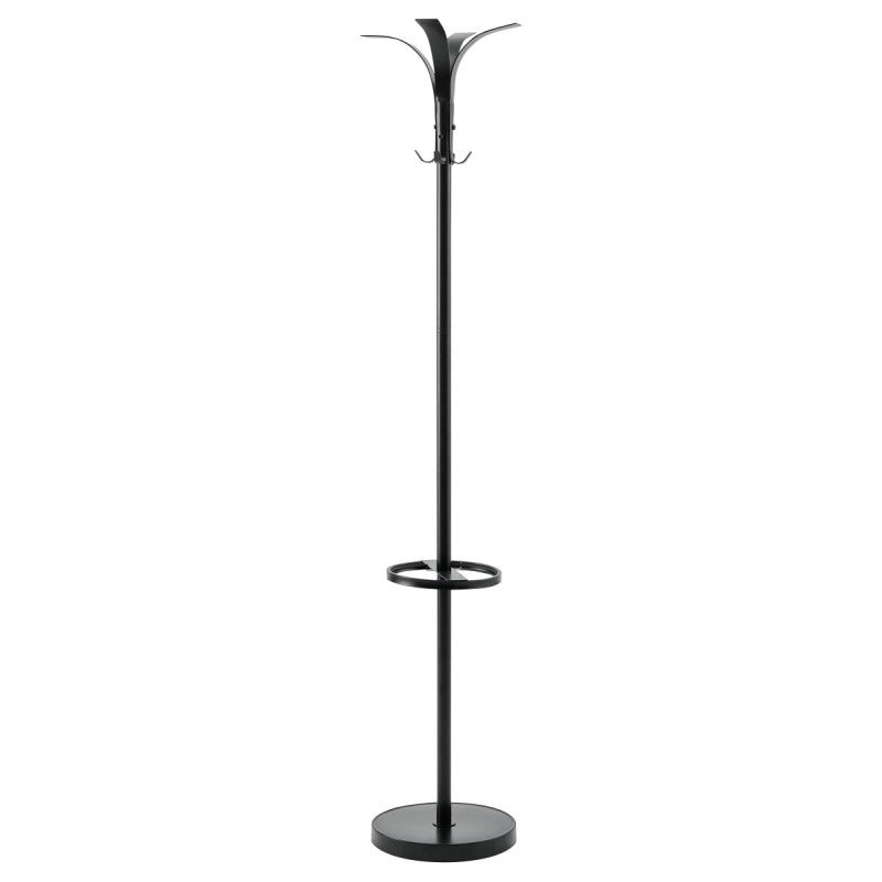 Appendiabiti Watson In Metallo Nero Dimensione 32x36x173cm
